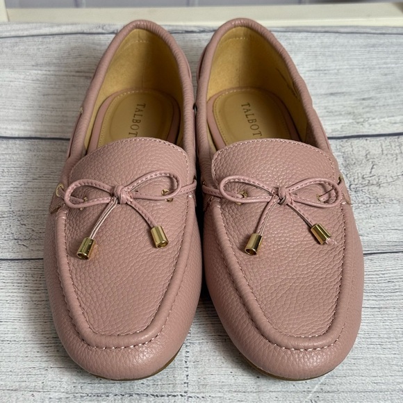 Talbots blush pink Leather Loafers / size 8M - Picture 1 of 11